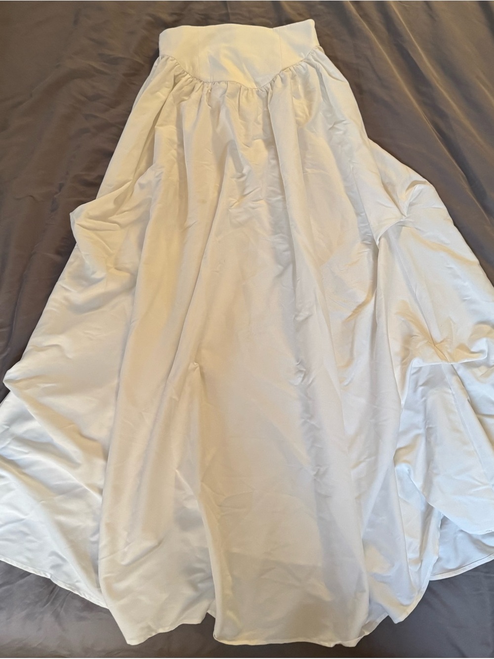 CIDER White Drop Waist Gathered Maxi Skirt Cottagecore Romantic Size Small